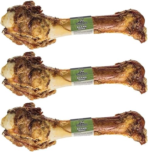 Redbarn 3 Pack of Naturals Shank Bone Beef Bone Dog Chews, Single Ingredient, Lo