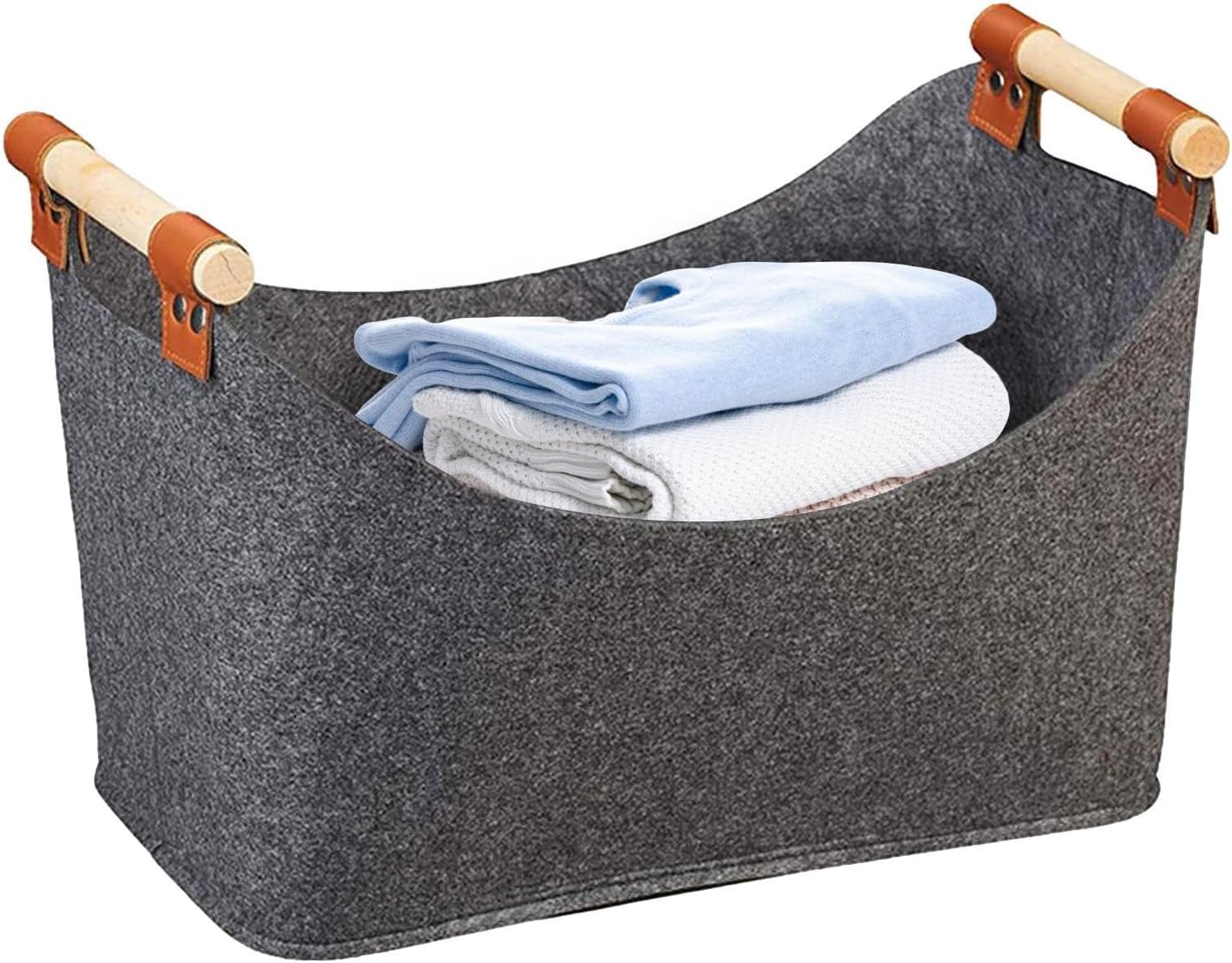 Wood Basket Felt Bag Thickened Firewood Carrier Log Tote Bag