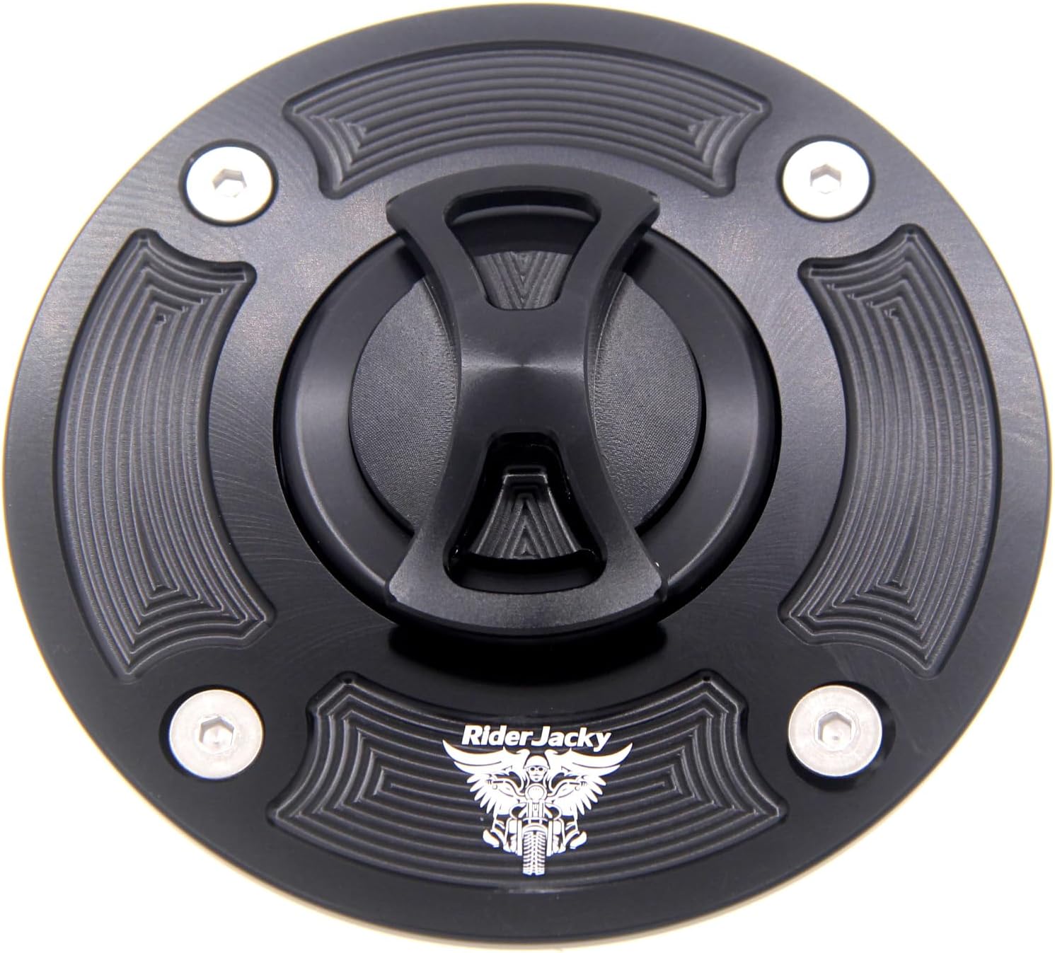 Keyless Fuel Gas Tank cap Cover For Suzuki HAYABUSA GSXR 1300 1999-2007,SV650/SV650S 1992-2002,GSXR600 1997-2003,GSXR750 1996-2003,GSF1200 Bandit 1200 2001-2004 (Black)