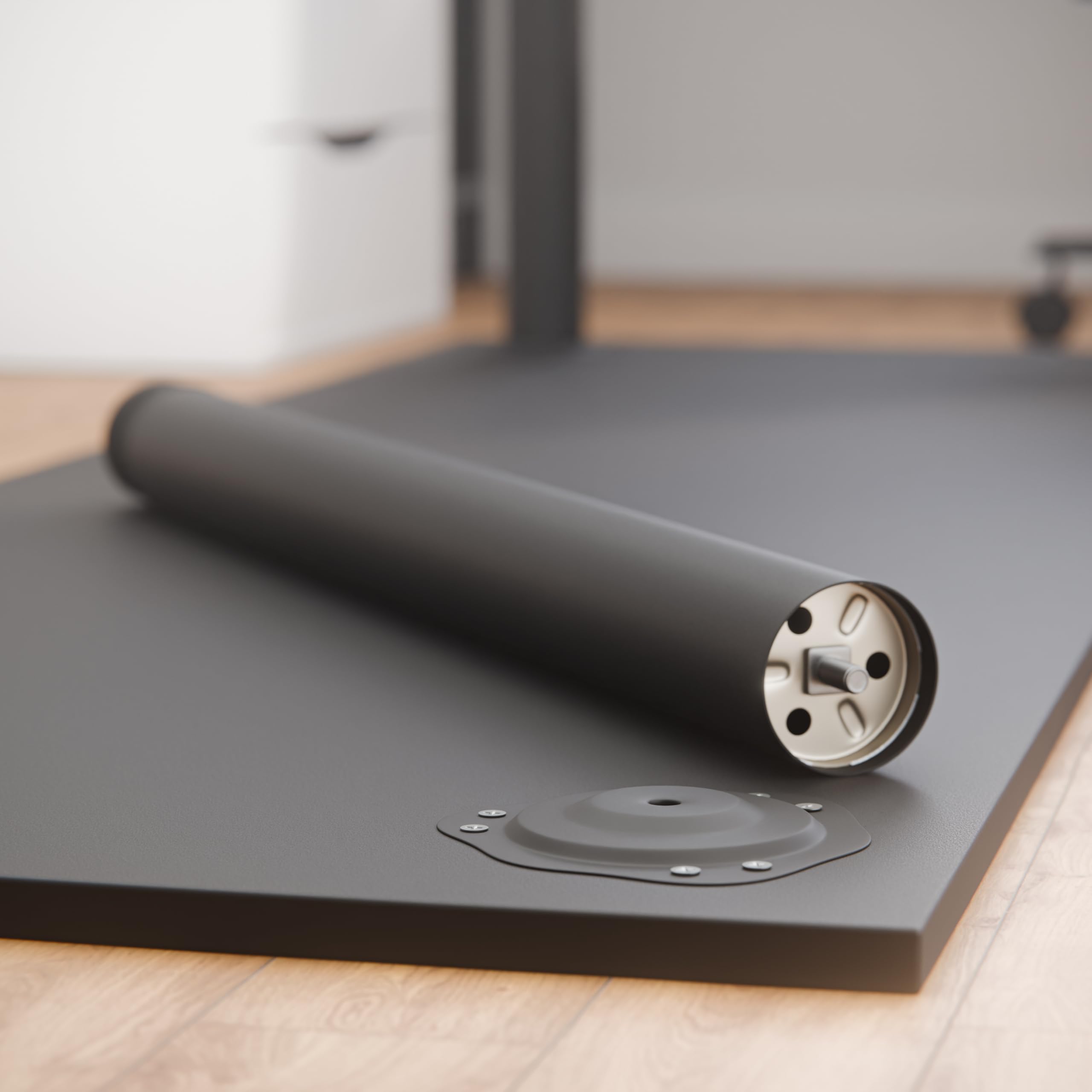 ATM® Gambe da tavolo in metallo regolabili in altezza 710 mm + 30 mm - Diametro: 60 mm - Nero