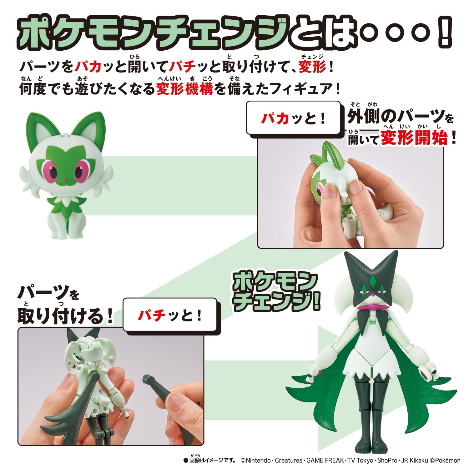Amazon.co.jp: [バンダイ(BANDAI)] ポケモンチェンジ ニャオハ