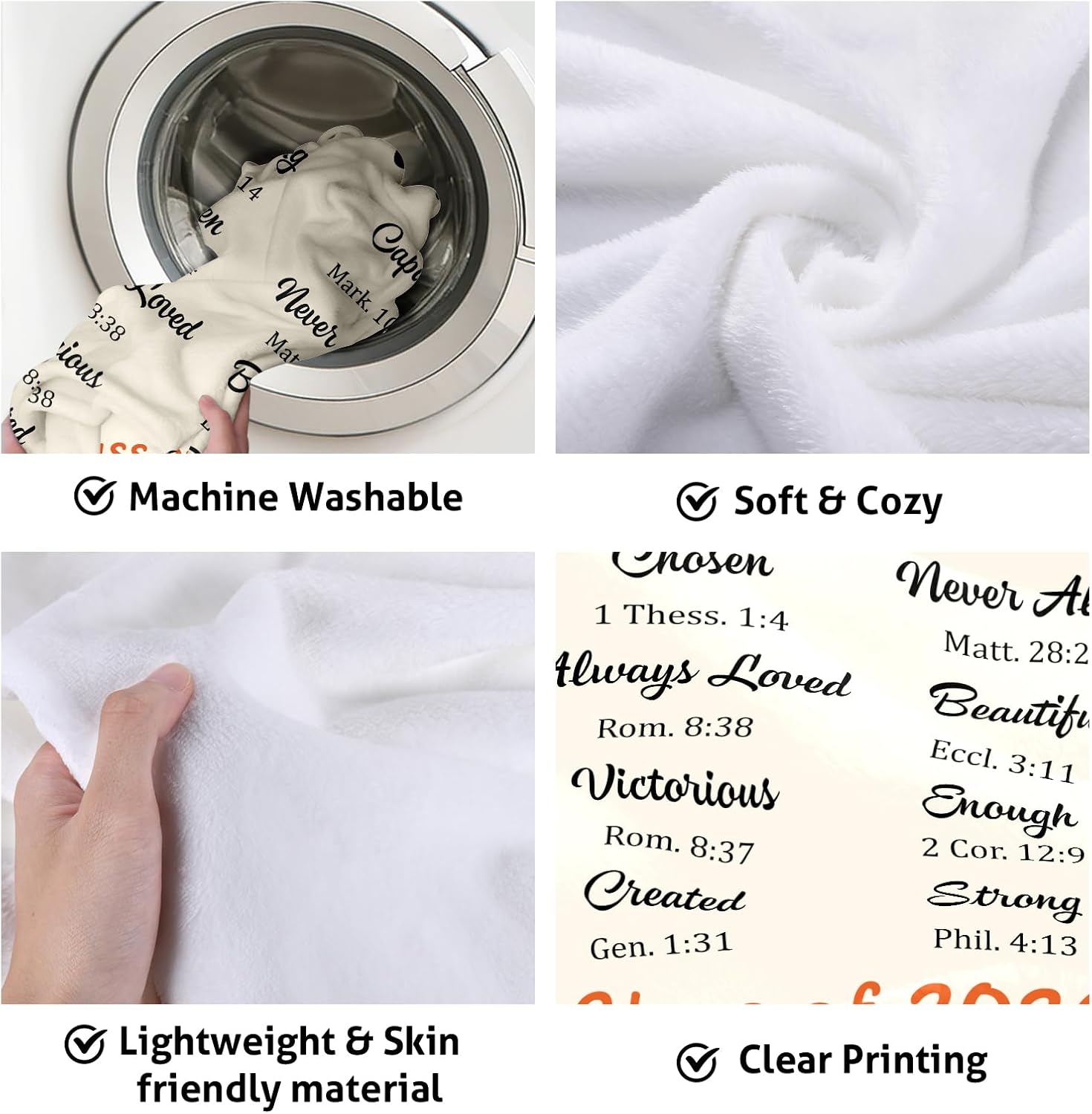 Class of 2026 Graduation Gift for Her Him, 2026 Graduation Throw Blankets, Senior 2026 Gifts for Daughter Son, Best Gift for High School Senior Night, Easter Brr Basket Stuffers, 50"*60" Blanket - Image 3