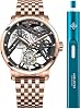 Agelocer Mens Tourbillon Mechanical Manual Wind Masculine Luxury Top Brand Stainless Steel Bracelet Electric Crown Winding Machine VU.PO:9001D9, VU.PO:9001D9, Bracelet Type