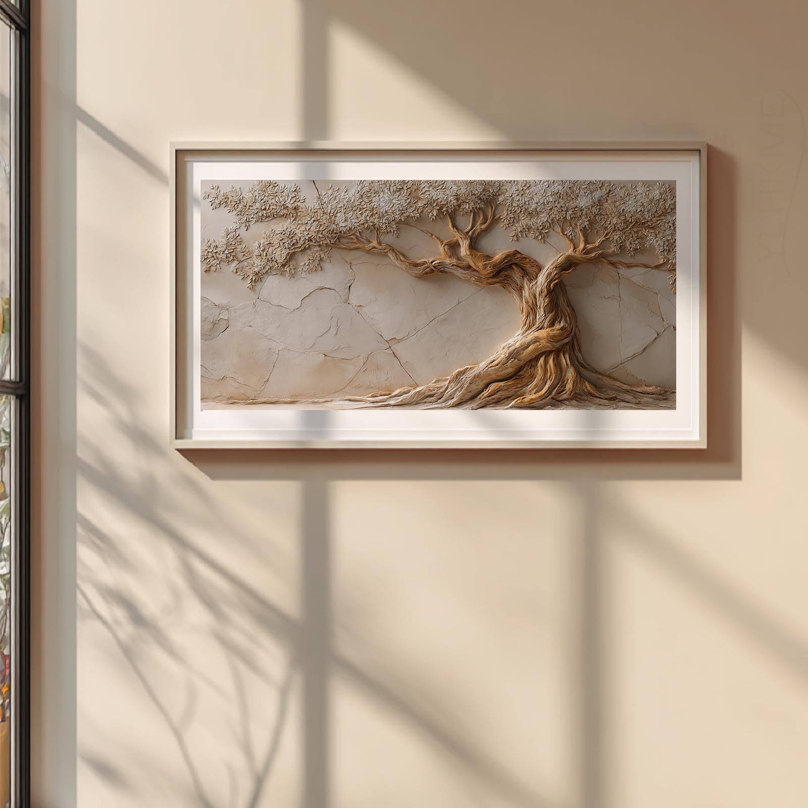 Bilder Auf Leinwand, Abstrakt Lebensbaum Modern (80X160CM,C-Ungerahmt) | Leinwandbilder Kunstdruck Wandbilder Für Wohnzimmer Schlafzimmer Wohnkultur Deko