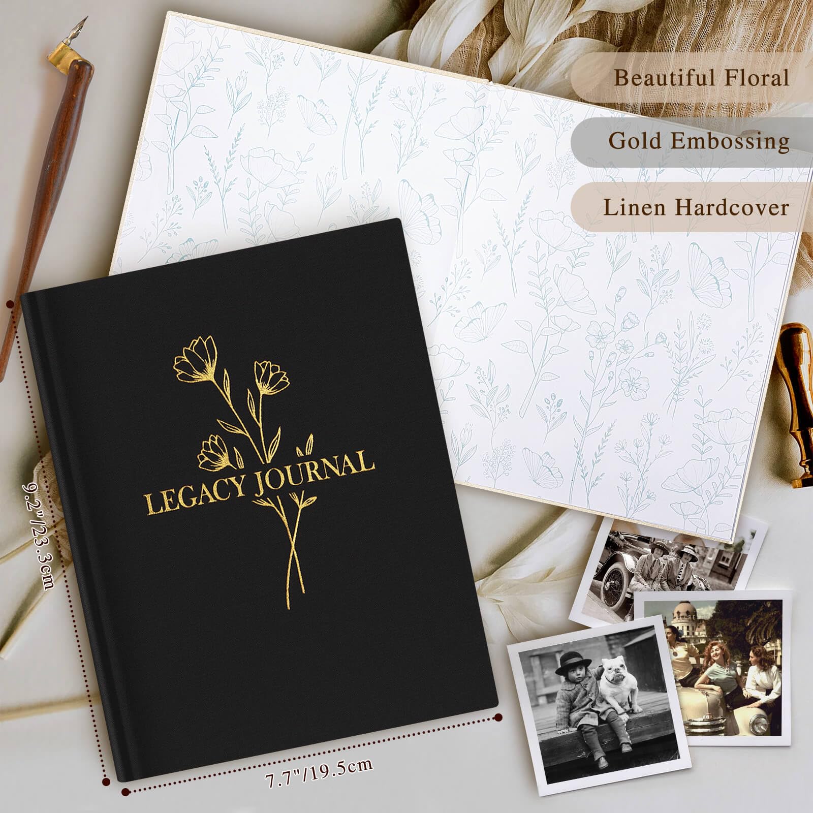 Lanpn Grandparents Legacy Journal Book with Prompts, Tell Me Your Life Story Memory Book to Fill Out - Image 2
