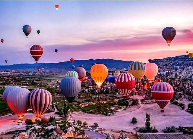 1000 Piece Jigsaw Puzzles, Jigsaw Puzzles for Adults Teenagers Jigsaw Puzzle Hot Air Balloon (70x50cm)
