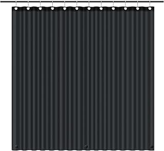 EHZNZIE Shower Curtain Liner Light Weight PEVA, Shower Liner 72x72 Inches, Waterproof, No Chemical Smell with 12 Rust Proof Metal Grommets for Bathroom Shower Curtain, Black