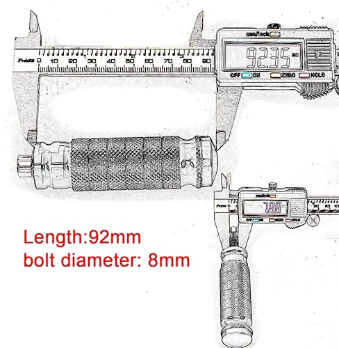 Miniatura 10 de Reposapiés de motocicleta de 0.315in universal para retrocesos modificados CBR250R CBR300R Ninja ZX6R ZX7R ZX9R ZX10R ZX14R 250R 300R 650R Z750 Z800