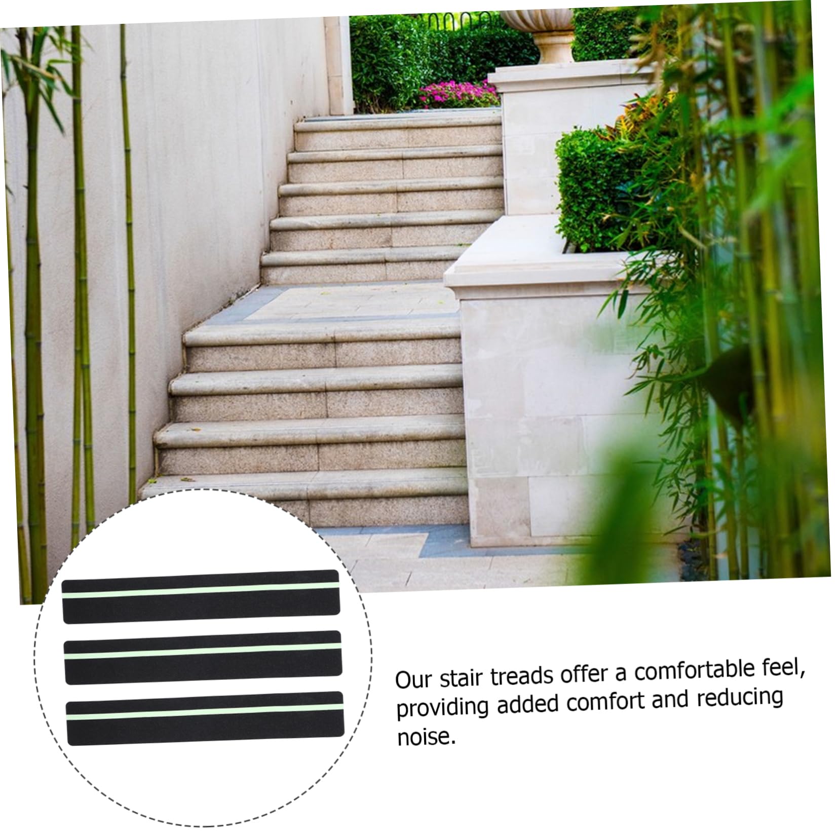 Alipis 12 Piezas Alfombrillas Antideslizantes Escaleras con Reflectantes Uso Exterior Interior Resistente al Agua y Seguridad Escaleras