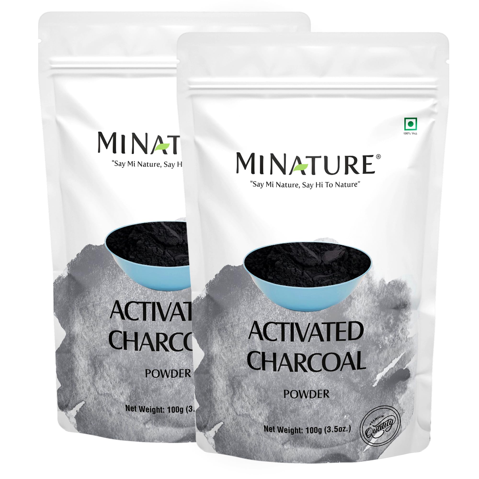 mi nature Activated Charcoal Powder | Herbal Teeth Whitening Powder| Detoxifying, Removes Dead skin & Impurity | 100% Pure & Natural Face Mask|227g (Pack of 3)-image-32