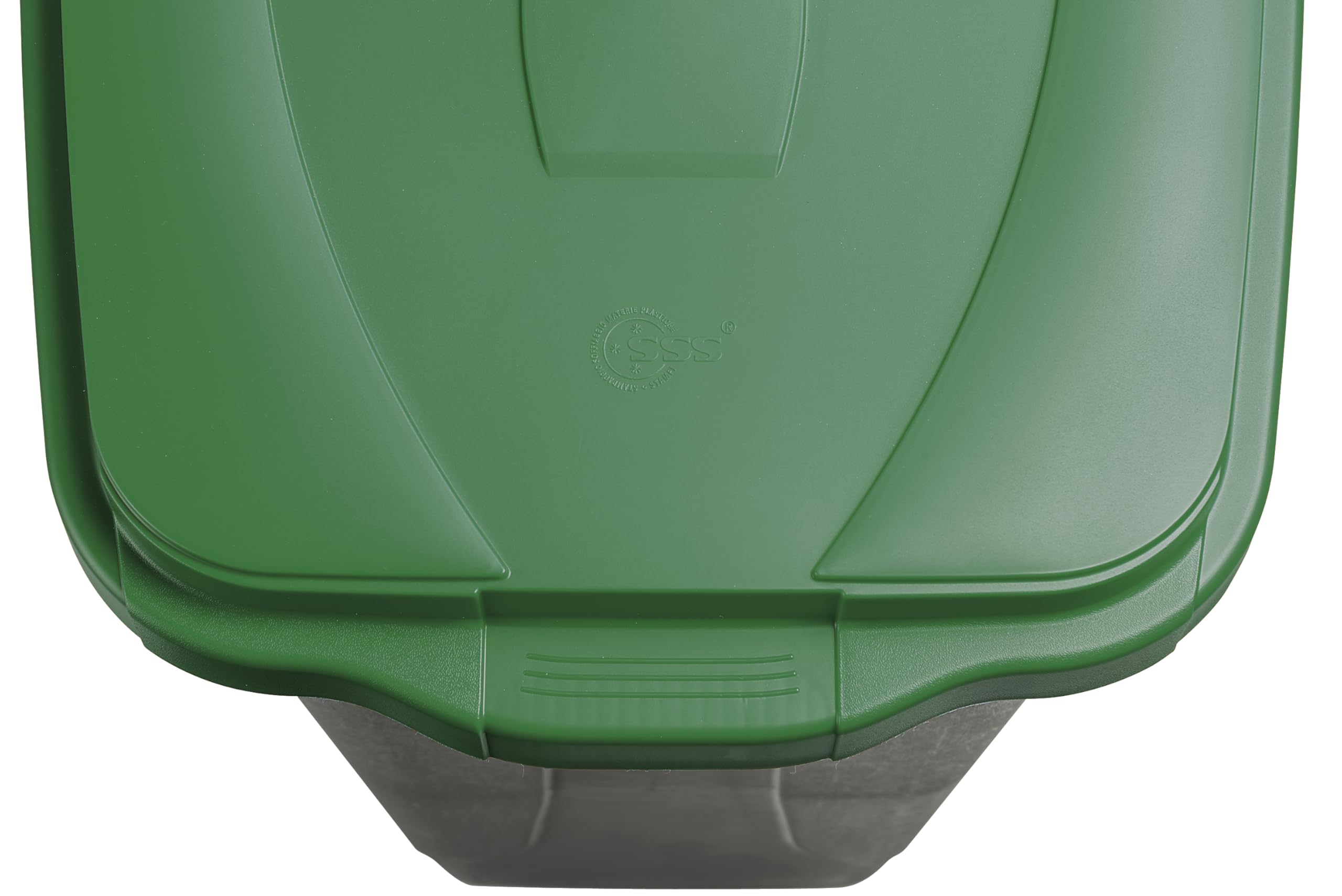 Mobil Plastic - Poubelle pour tri sélectif 80 L avec roues, fond gris et couvercle vert
