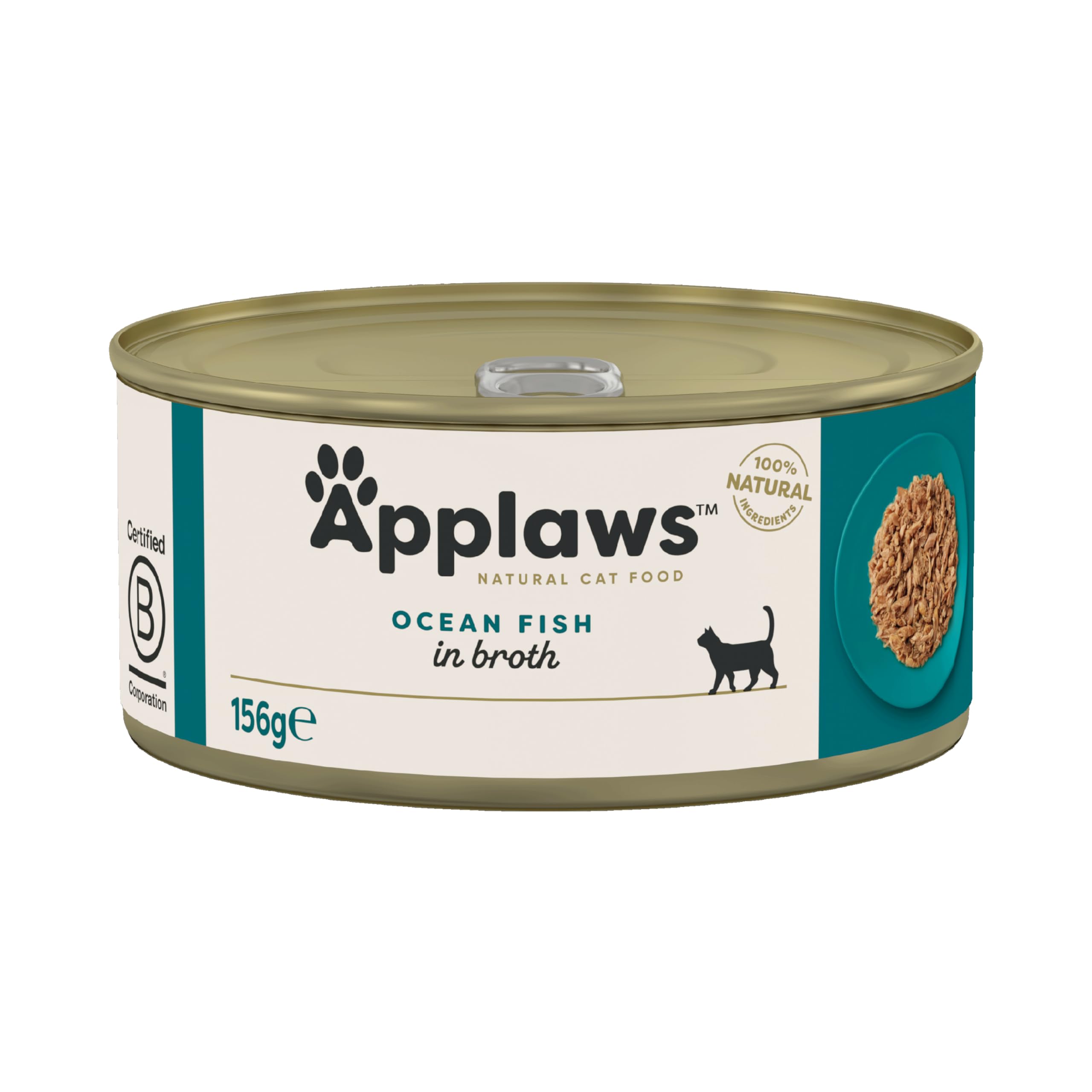 Applaws Premium Natural mokra karma dla kotów, ryba morska w bulionie, puszka 156 g (24 x 156 g)