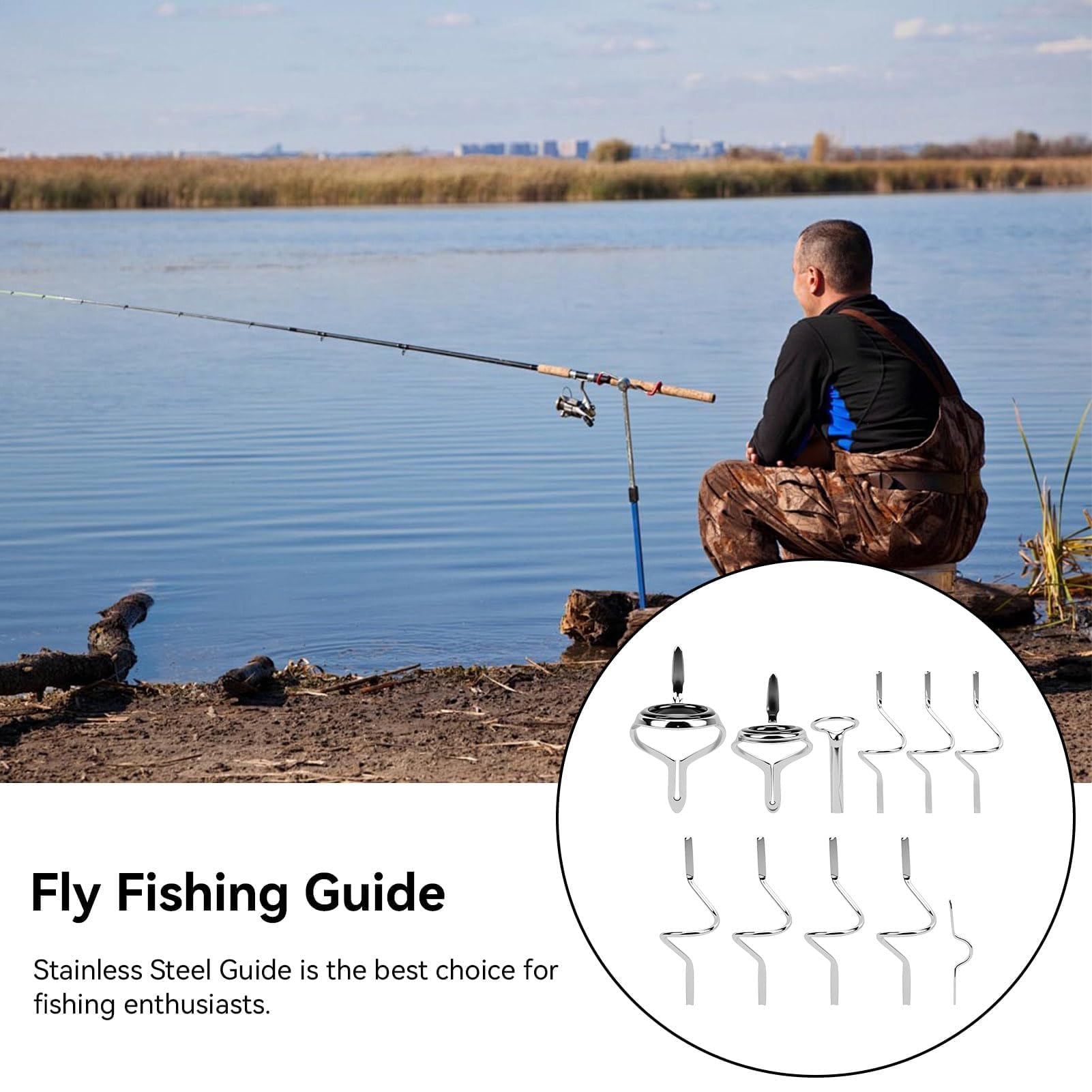 best fly fishing rod guides Amazon.com : Fishing Rod Guides Repair Kit, 11PCS Stainless Steel Fly  Fishing Rod Tips Casting＆Spinning Pole Eyelets for Saltwater & Freshwater Tip  Guide Replacement : Sports & Outdoors