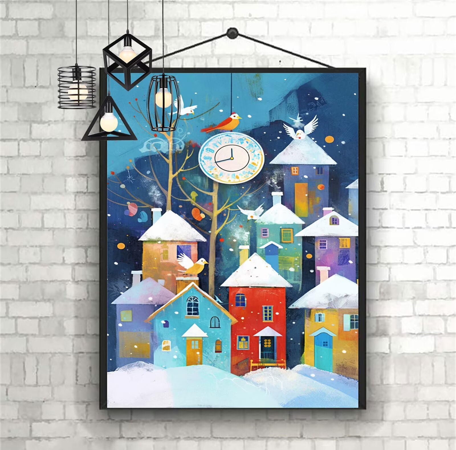 Diamentowe malowanie kreskówka diamentowe malowanie dzieci 100x150cm 2025 diamentowe malowanie wieś, DIY 5D diamentowe rysunki ścieg krzyżykowy rzemiosło dla dorosłych, obraz diamentowy prezenty dla