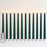 Vista 18 de Velas Cónicas Sin Llama Color Rosa con Control Remoto, Juego de 12 Candeleros LED Navideños a