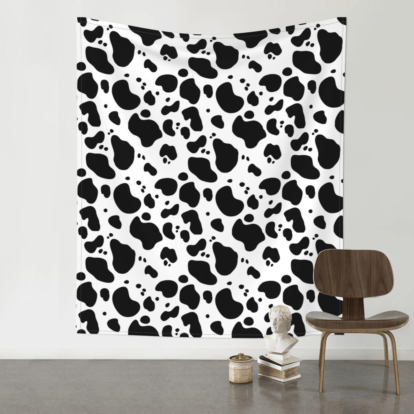 YYHWHJDE Animal Skin Cow Prints 60x51in Wall Tapestry – High-Grade Polyester Throw for Dorm, Beach & Home Decor