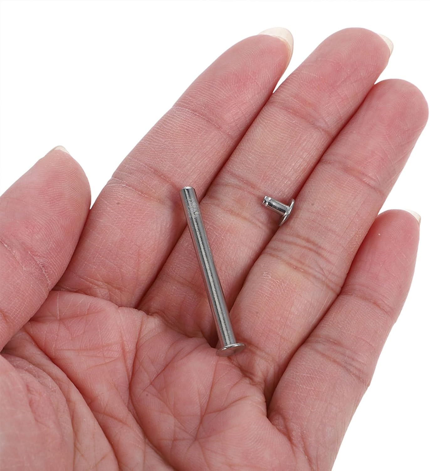 30 Sets Folding Fan Rivets 35mm Silver Zinc Alloy Fasteners image 4