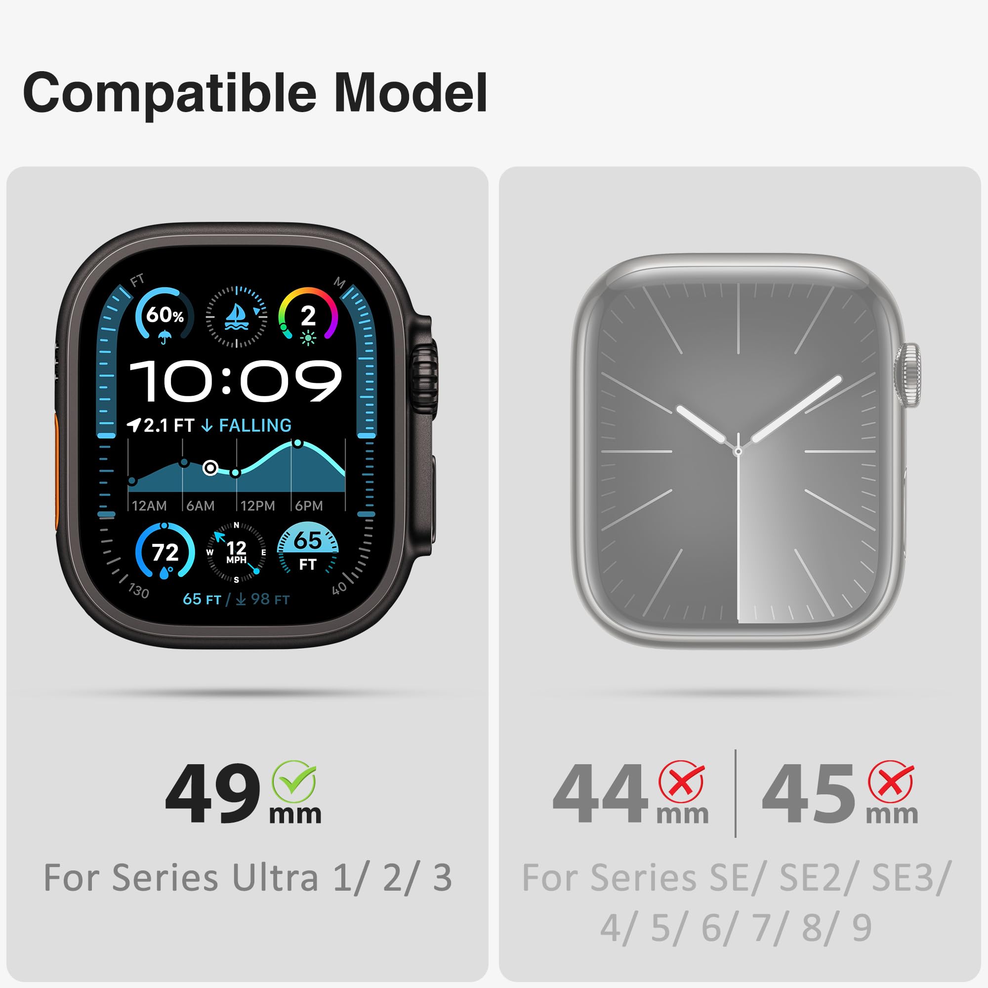 ULTIAML Schutzhülle mit Armband Kompatibel mit Apple Watch ultra 2/ultra 49mm, Einstellbar Stoßfest Sportarmband，Robustem Premium Armband (Grün)