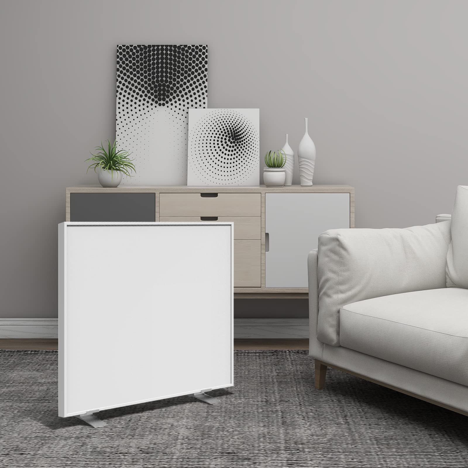 Calefacción infrarroja, dispositivo de pie, patas, 300 vatios, calefacción eléctrica infrarroja, calefacción de pared, radiador, panel calefactor, panel de calefacción, ahorro de energía, protección