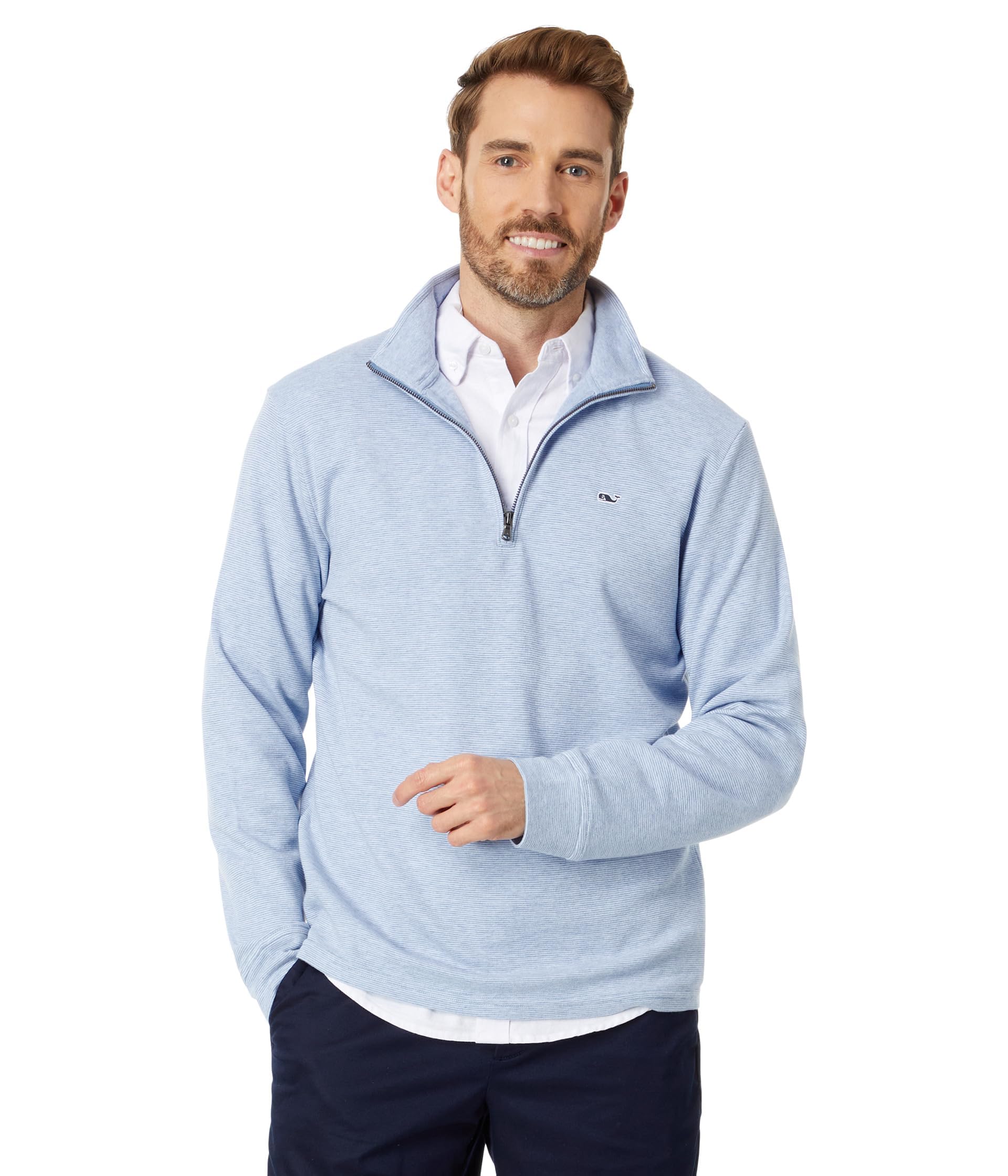 Vineyard Vines Men's Jake Blue Saltwater Pullover Sweater, Medium