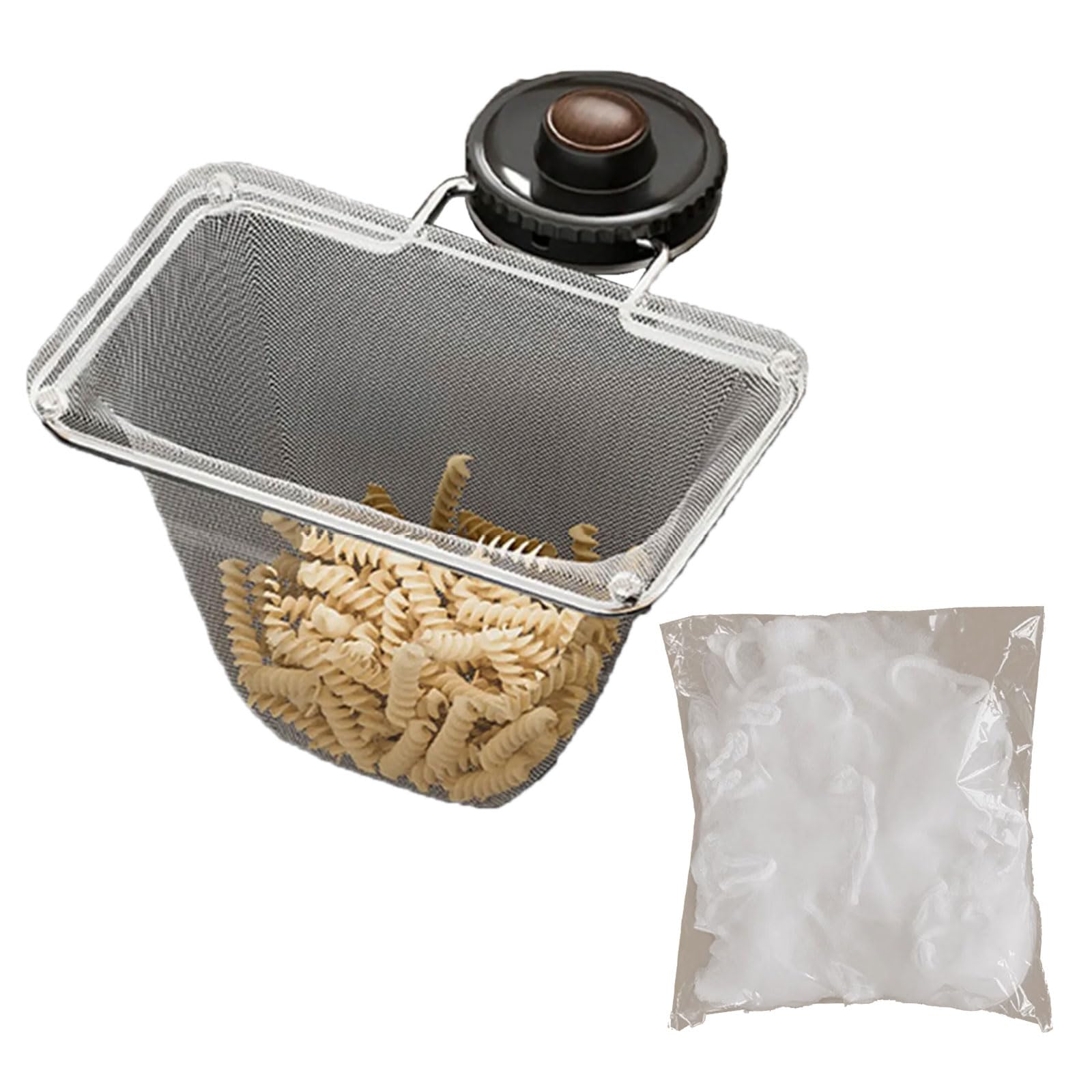 Zxfdsfdbnm Silver Kitchen Sink Drainer Suction Cup Design Strainer With 50Pcs Filter Bags Food Residues Catcher For Easy Cleaning Catcher