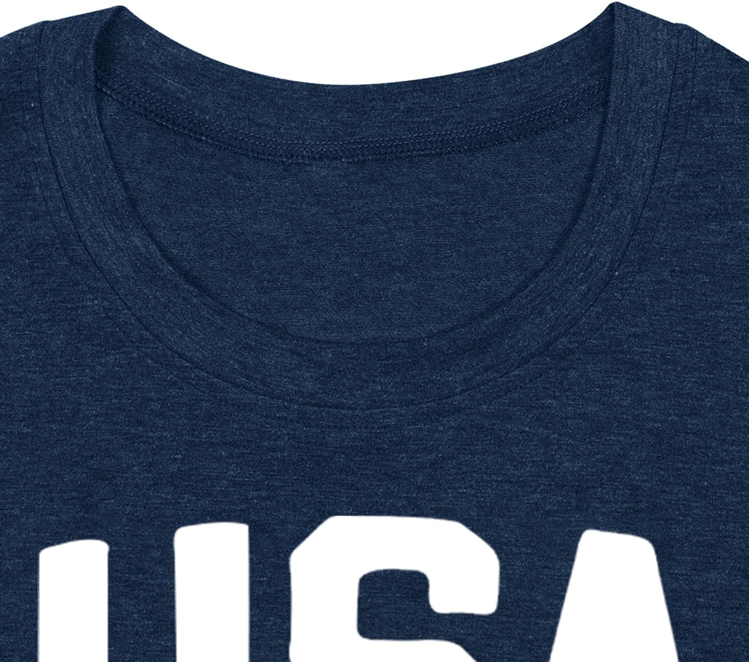 Women American Flag Tank Tops USA 4th of July Patriotic Sleeveless Shirts Stars Stripes Tee Top Black - Image 5