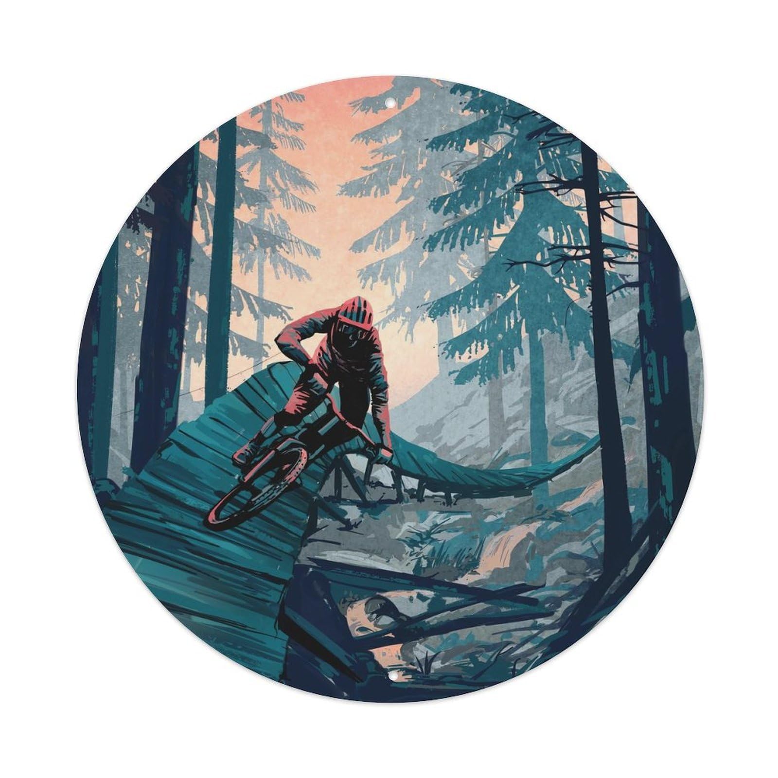 Extreme Sports Mountain Bike Valley Challenge Vintage Metal Tin Sign Plaque