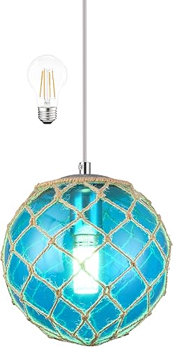 Miniatura 1 de Lámpara colgante azul Lámpara colgante costera iluminación colgante náutica accesorios de iluminación de casa de playa Accesorios de iluminación