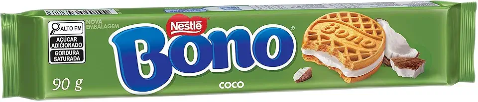 Biscoito Recheado Sabor Coco Bono 90g