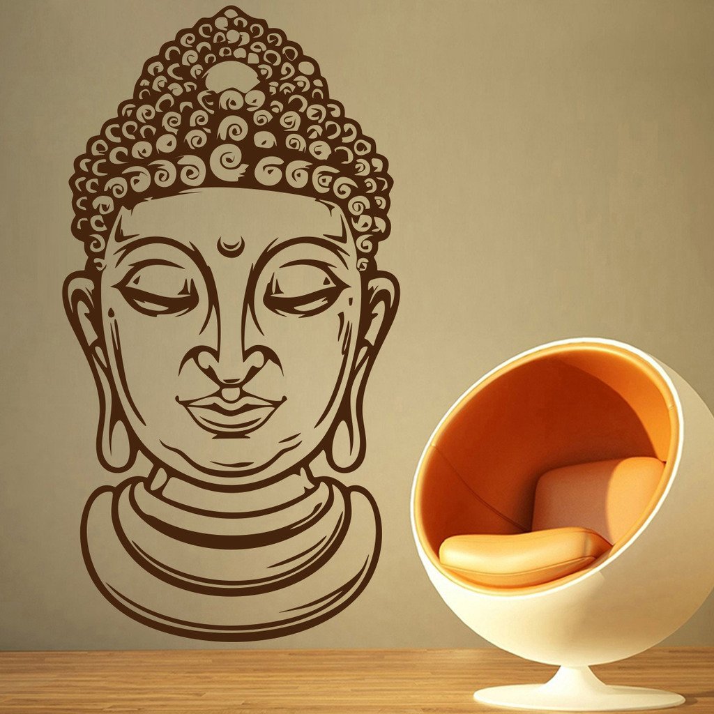 DECOR Kafe Home Decor Buddha Face Wall Sticker, Wall Sticker for Bedroom, Wall Art, Wall Poster (PVC Vinyl, 33 X 60 cm) (B014A8DO9G) Amazon Price History, Amazon Price Tracker