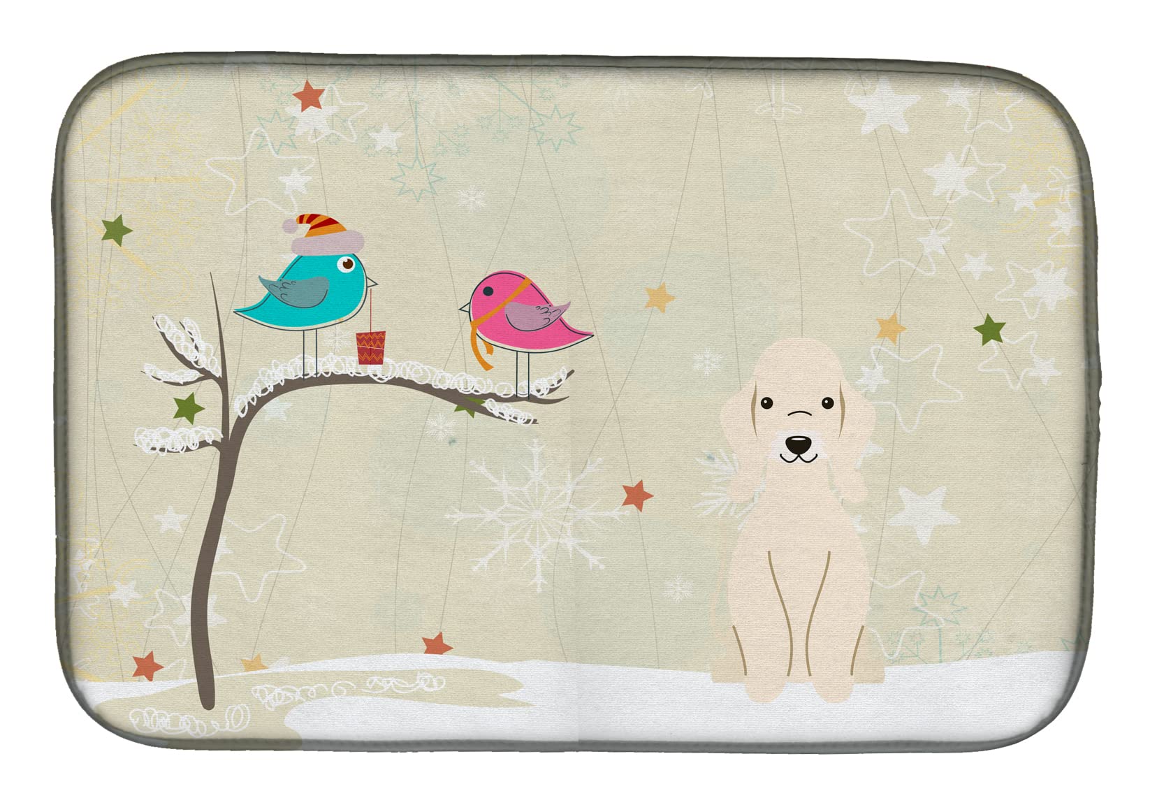 Tapis de séchage pour vaisselle Bedlington Terrier BB2563DDM 14x21 cm