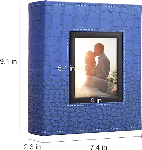 Miniatura 6 de Vienrose Álbum de fotos para 200 fotos de 4 x 6 pulgadas, cubierta de piel, libro de fotos de gran capacidad para bodas, bebés y vacaciones