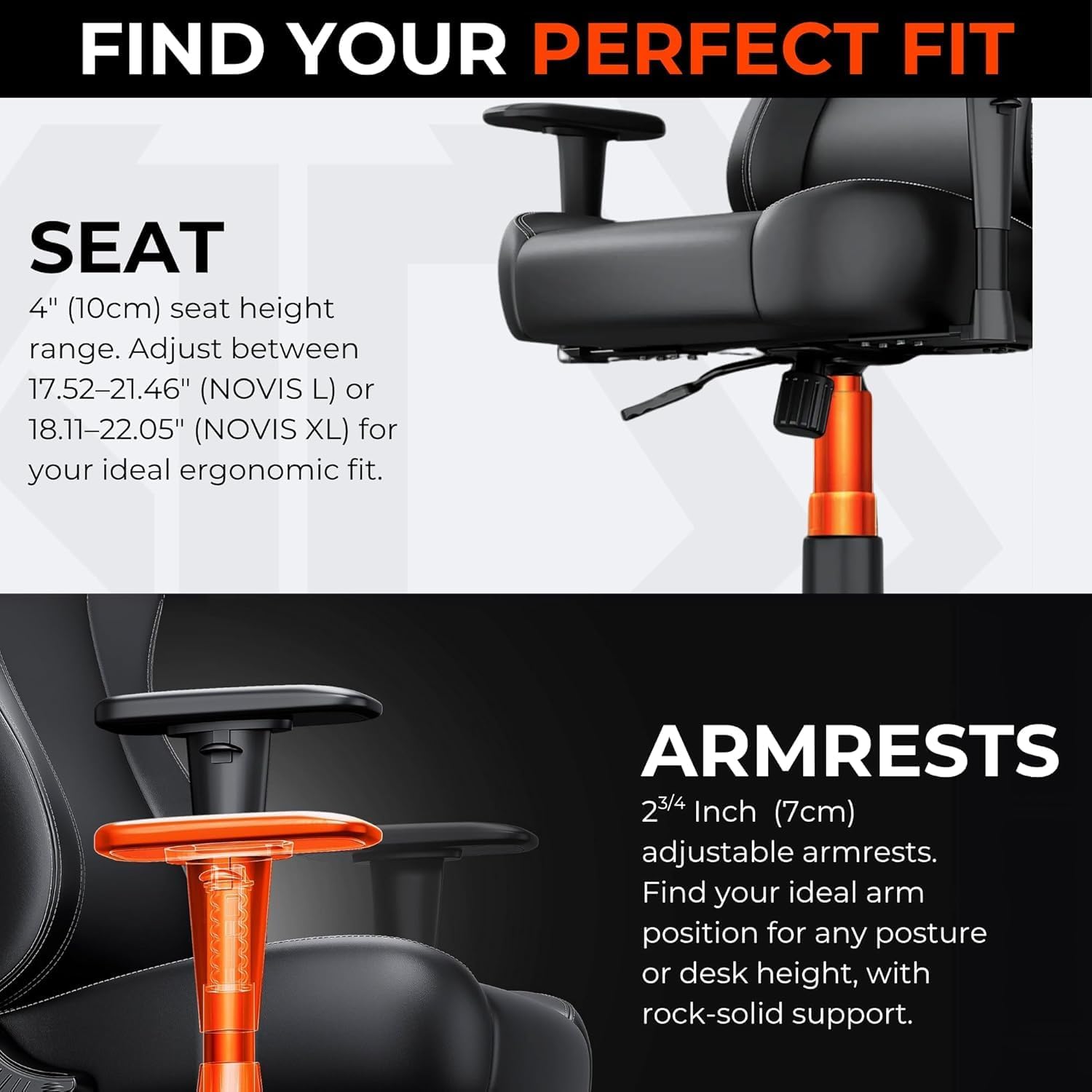 Anda Seat Novis Gaming Chair for Adults -Reclining Video Game Chairs, Linen Fabric Ergonomic Office Chair for Home & Work, Heavy Duty Back Lumbar Support - Gray Fabric, XL
