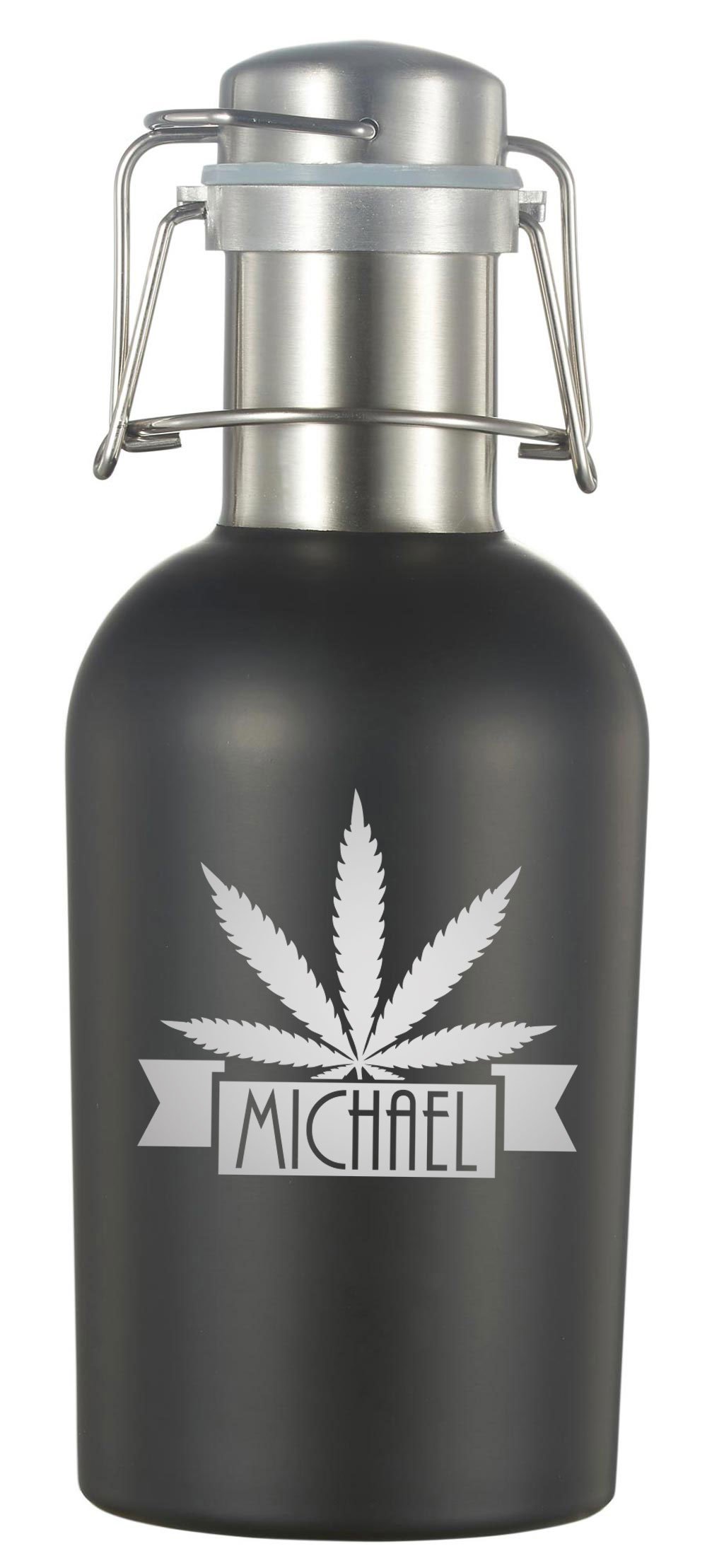 Visol Black Matte 32oz Beer Growler with Free Personalized Engraving