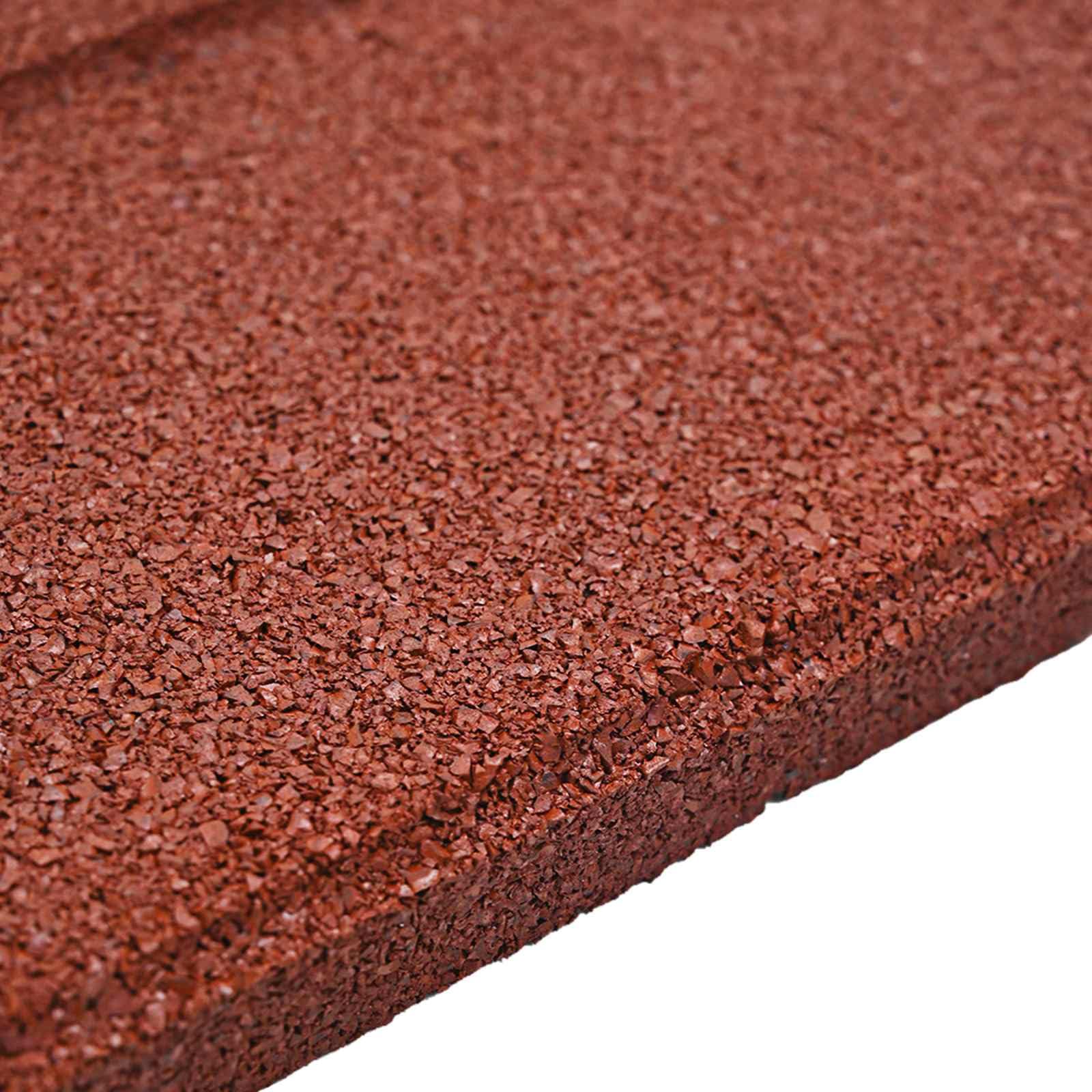 Gehwegstein 6 Stück Rot Gummi 40,5 x 40,5 x 2 cm wetterfest rutschfest für Garten Terrasse Vorgarten und Außenbereich als dekorativer Wegstein und Pflasterstein