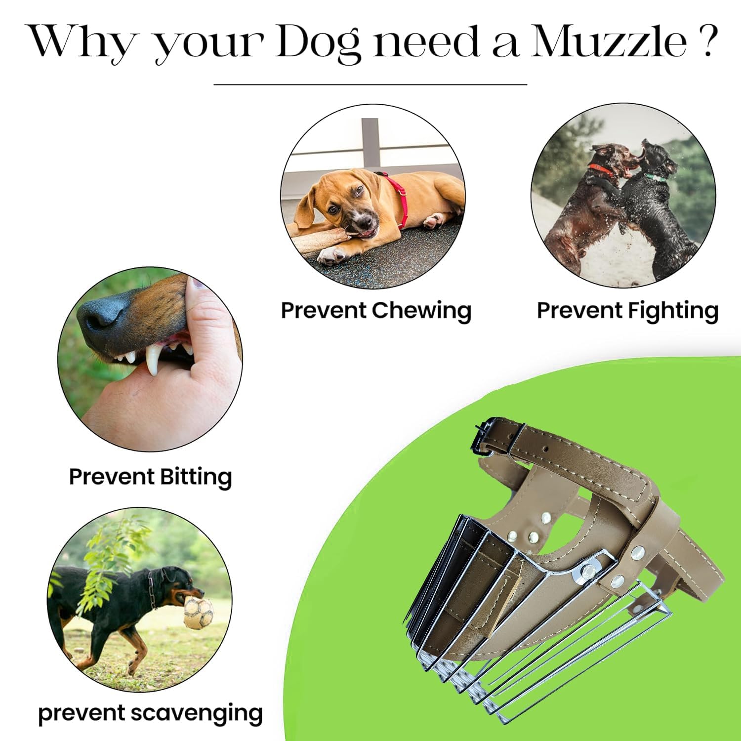 Pups&Pets Dog Metal Wire Mouth Cover | Safety Lightweight mask with Adjustable Strap | Durable Anti-bite Muzzle for Pets and Dogs (Small) 2