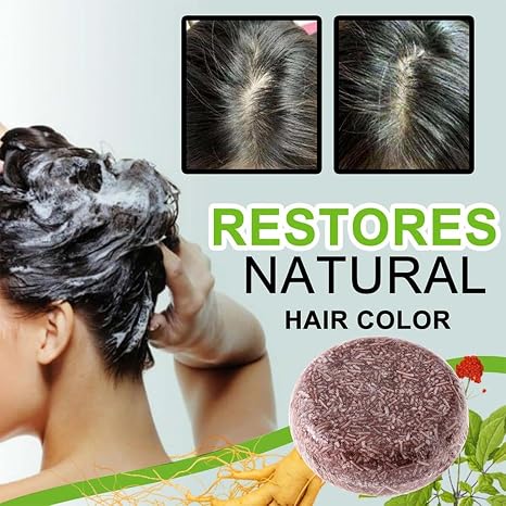 Turmeric 2 x Hair Reverse Bar Natural Hair Soap for Grey Hair Grey Shine Soap Hair Growth Shampoo Bar Natural Polygonum Multiflorum Shampoo Soap Repair of Grey