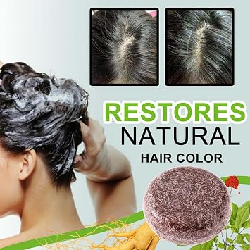 Turmeric 2 x Hair Reverse Bar Natural Hair Soap for Grey Hair Grey Shine Soap Hair Growth Shampoo Bar Natural Polygonum Multiflorum Shampoo Soap Repair of Grey