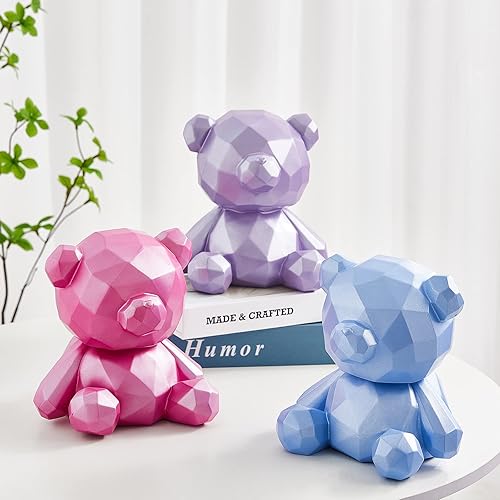 Miniatura 2 de Hucha de dibujos animados 3D de 7.1 pulgadas, pintura fluida para salpicaduras, oso de grafiti, gran capacidad, almacenable, adornos para parejas,