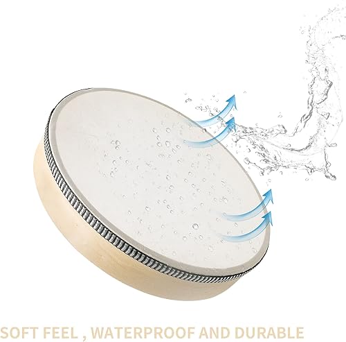 Miniatura 5 de KEJJNYER Tambores de mano de 10 pulgadas 8 pulgadas 6 pulgadas con barra de tambor tambores de mano para adultos marco de madera de percusión