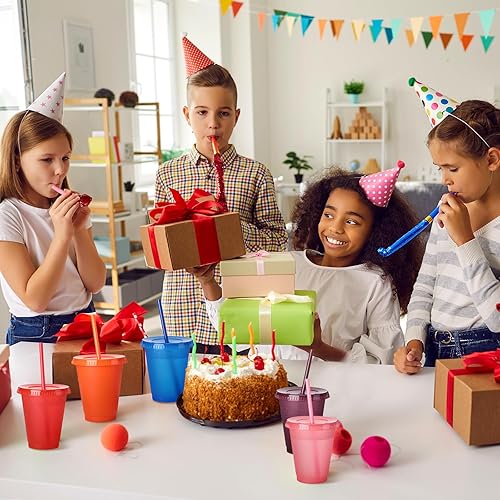 Miniatura 5 de Hsei 60 vasos de plástico con purpurina de 16 onzas con popote y tapa, vasos coloridos con tapas y pajita, taza de café helado, taza de viaje,