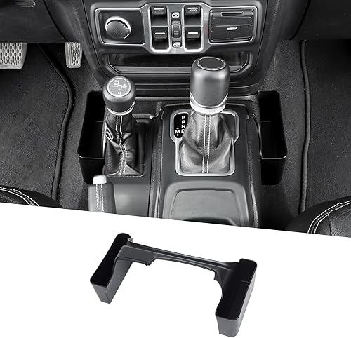 JeCar Bandeja lateral para palanca de cambios de consola central, caja organizadora para Jeep Wrangler JL JT Gladiator 2DR4DR 2018-2021 con