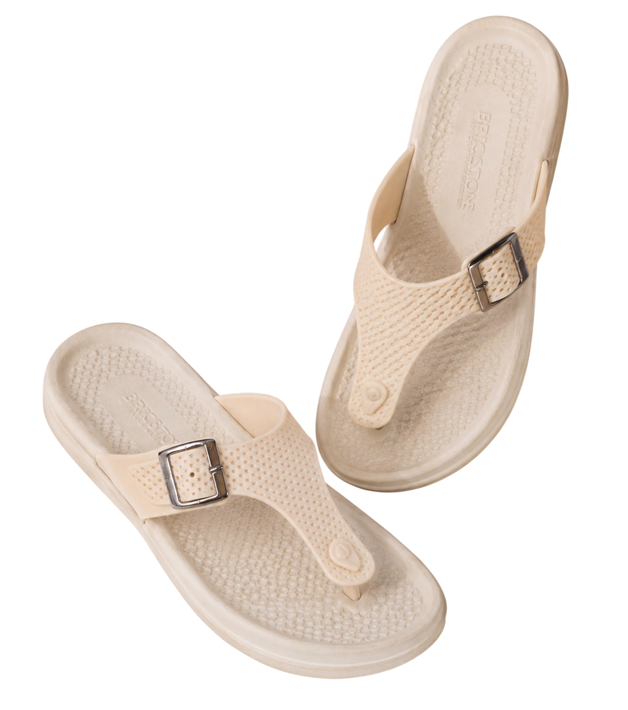 Women Flat Sandals with Buckle Strap | Comfortable T-Bar Sandals for Women | Stylish Daily Use Sandals | Lightweight Flat Sandals for Woman-image-34