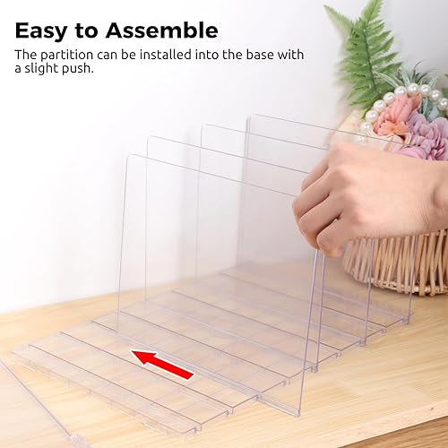 Miniatura 5 de Lnrueg Organizador de bolso, divisor de estante de armario transparente, organizador de almacenamiento de bolso desmontable, soporte de exhibición
