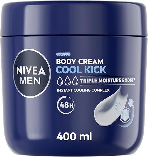 NIVEA MEN Cool Kick Body Cream with Instant Cooling Complex, 400ml