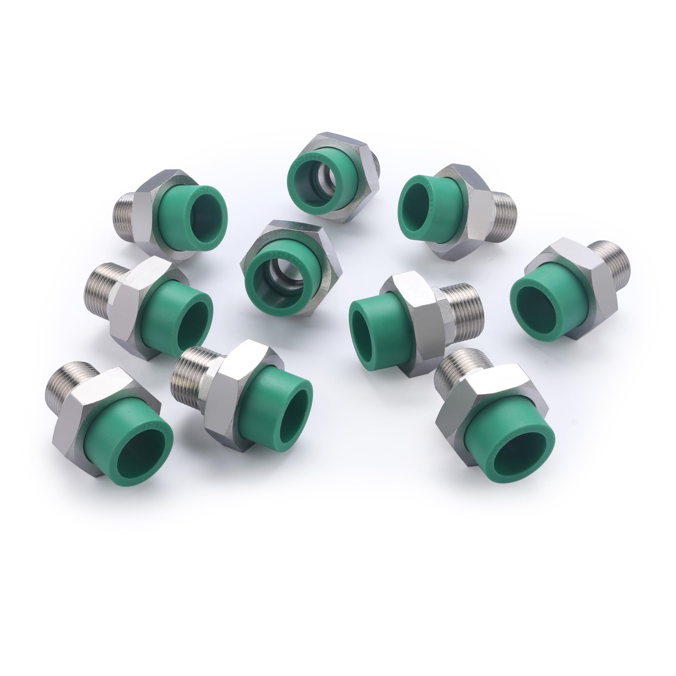 Manguito mixto PPR rosca macho 3/4 – Ø25 mm x10 uds | Ideal para transiciones entre roscado y tubería PPR en instalaciones de agua | Conexión segura, duradera y fácil de instalar | QUICK PLOMBERIE
