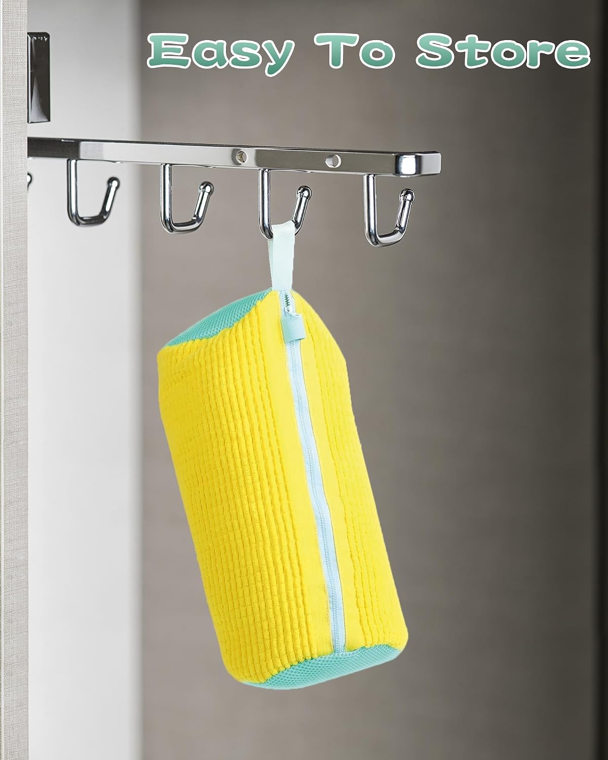 Shoe Washing Bag for Washing Machine, Laundry Shoe Bag For Washer And Dryer, Reusable Shoe Washing Machine Bag for All Shoe Types And Sizes, Yellow 2pcs