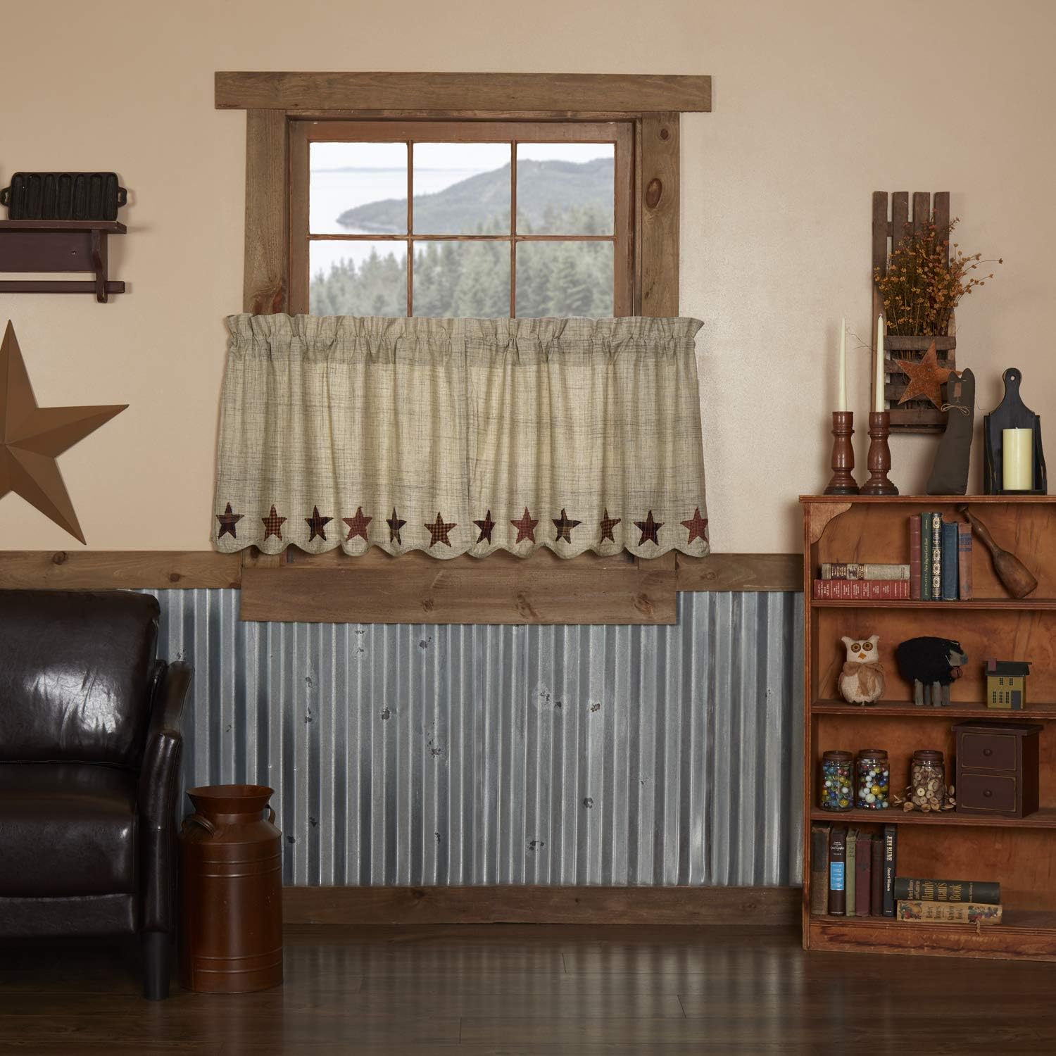 VHC Brands, Abilene Star, Cotton, L36xW36, Tier, Set of 2, Tan