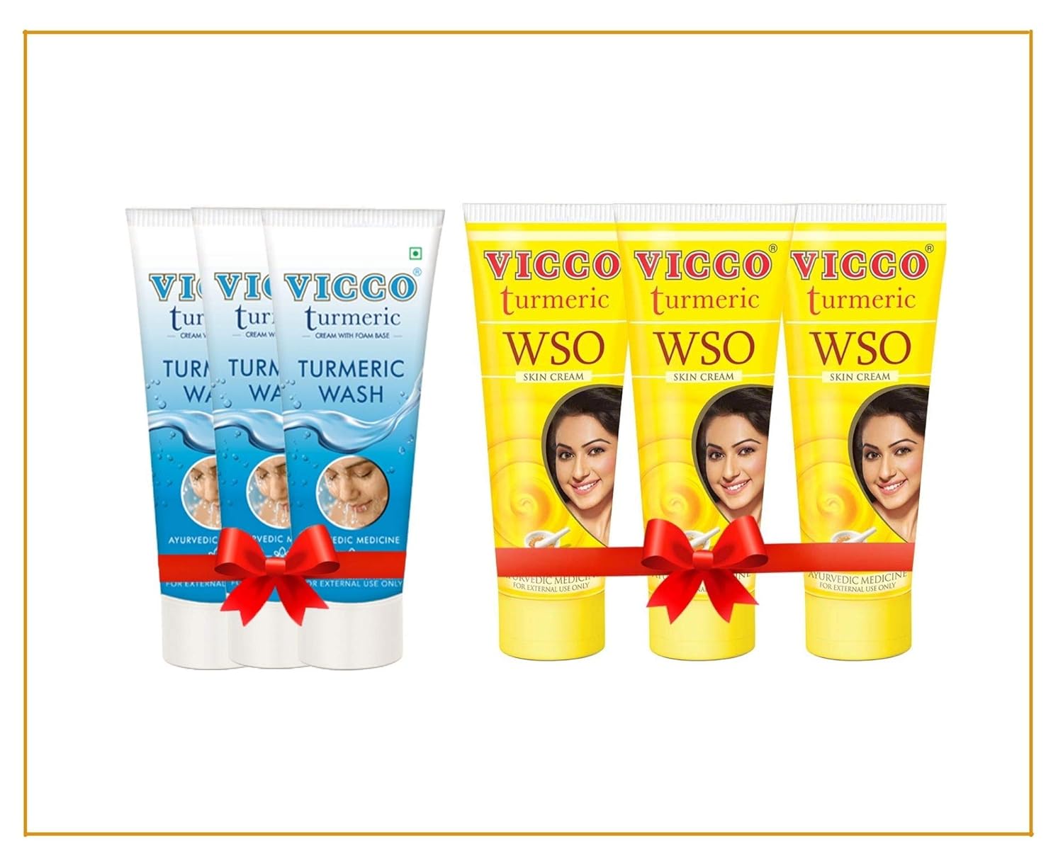 VICCO Turmeric No Pimples Pack Of 3 Turmeric Cream with Foam Base(70gm