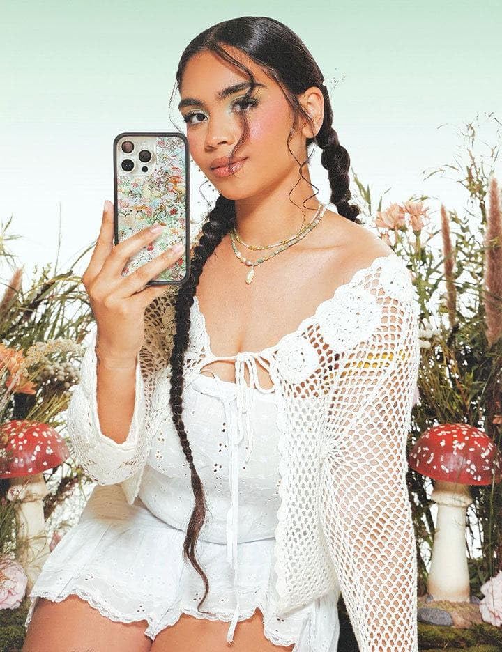 Image of Wildflower Cases - Compatible with iPhone 16 | Protective Black Bumper, 6.5ft Drop Test Certified, Small Business | Green Forrest Baby Animals Aesthetic Cute Trendy | Collab - Taylor Giavasis